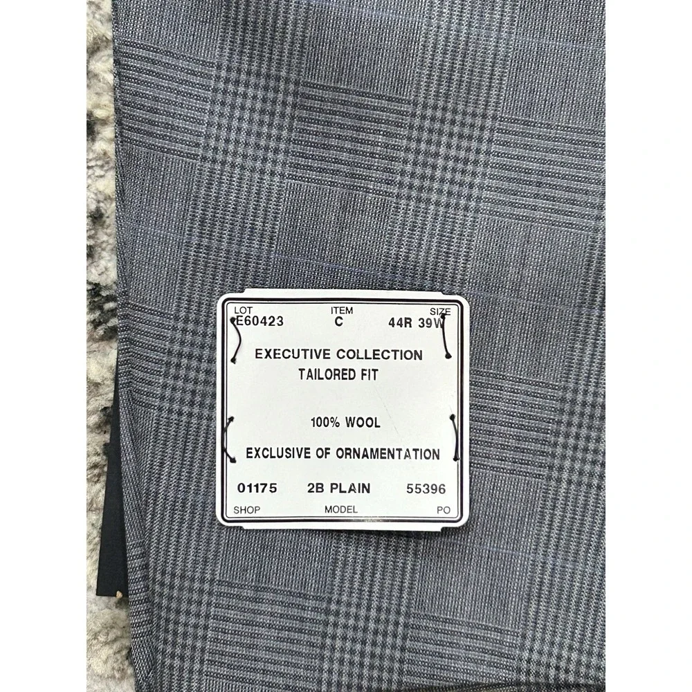 Jos. A Bank 2 Piece Suit Executive Collection Tailored Fit 100% Wool Grey $475 *